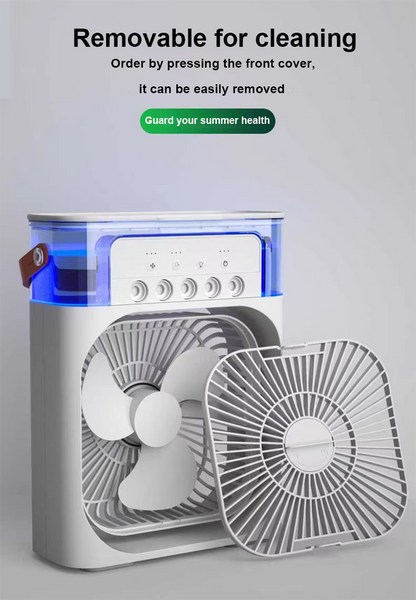 3 In 1 Air Humidifier Cooling Fan LED Night Light