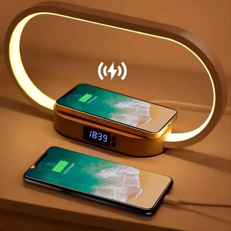 Wireless Phone Charger Dimmable LED Clock